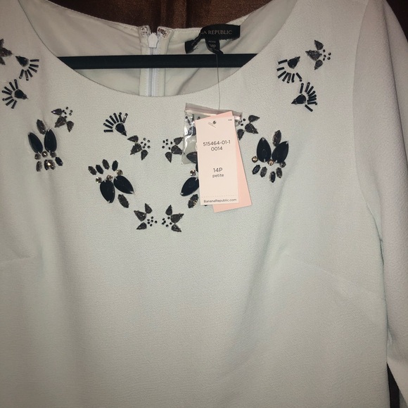 Banana Republic Embellished Dress Size 14P - Picture 3 of 12